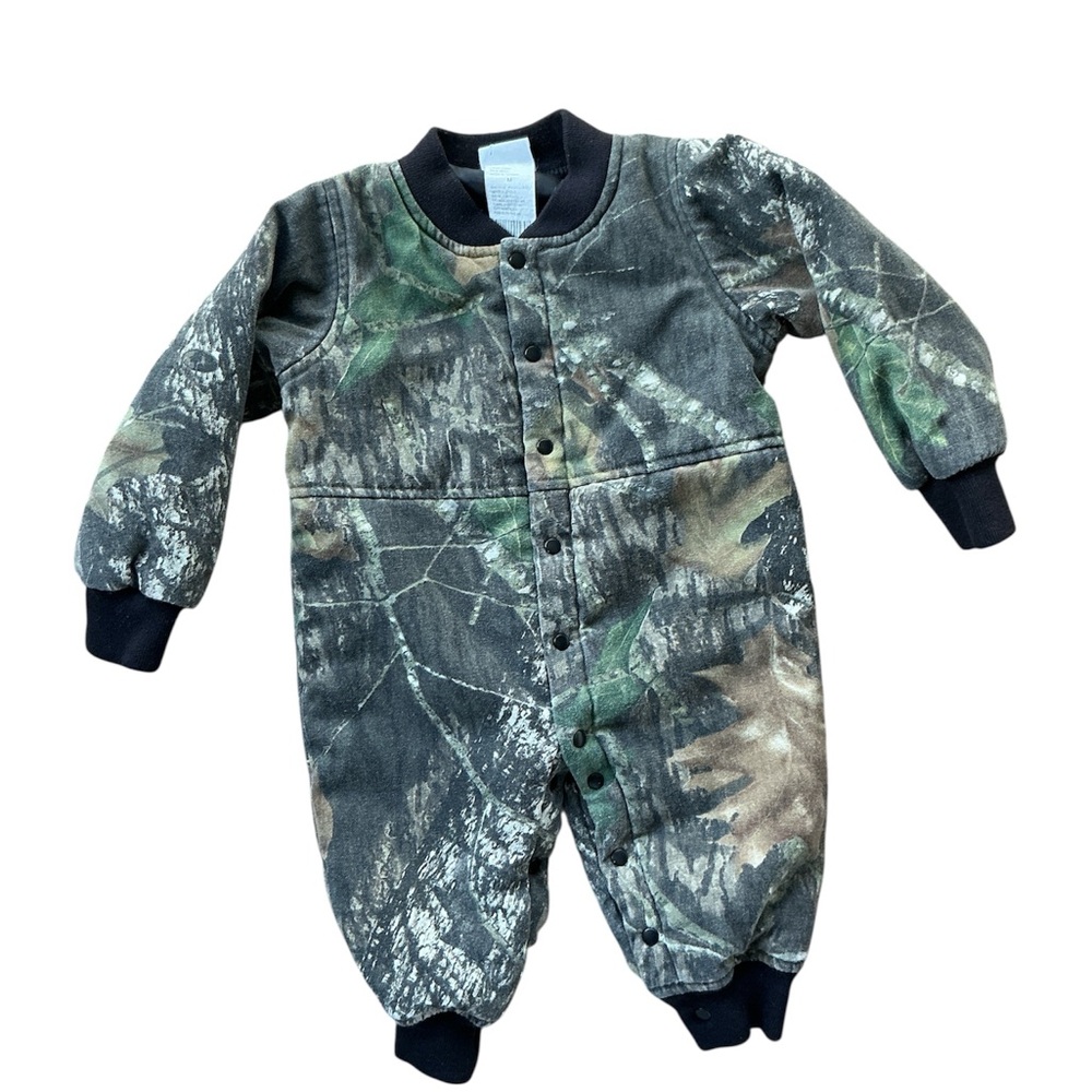 Lil Hunter Camouflage Insulated Snap Jumpsuit Romper Baby Size Medium